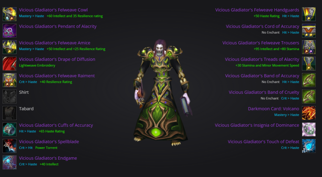 Best Gear & Stats for Affliction Warlocks Cataclysm PvP Guide Skill
